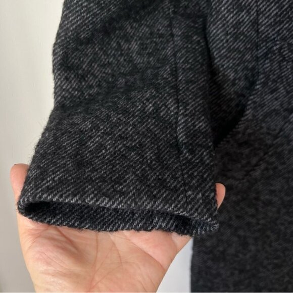 🩷 Mango- Women’s Wrap Coat with Lapels - Charcoal/Black. Size: XXS. NWT - Picture 12 of 16